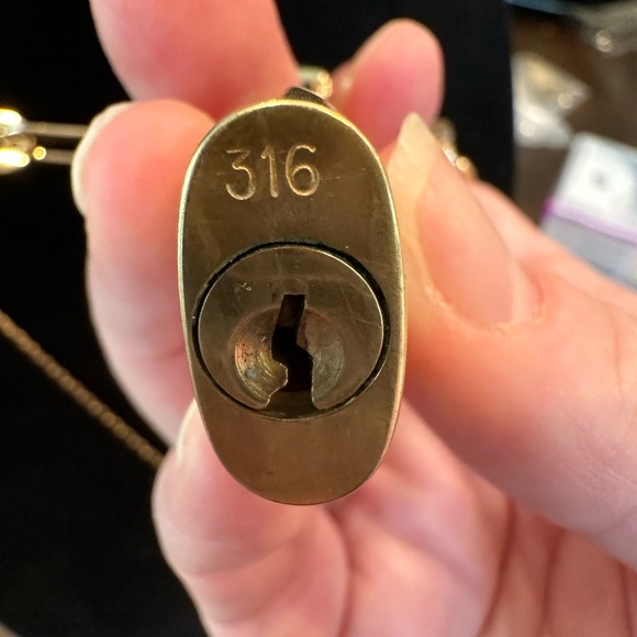 EUC Louis Vuitton lock and key #316 on 2 chains. - Picture 4 of 7